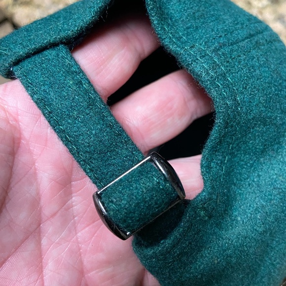 Retro Green “1825” Wool Blend Strap Back Baseball Hat Cap MINTY OS - Picture 6 of 6